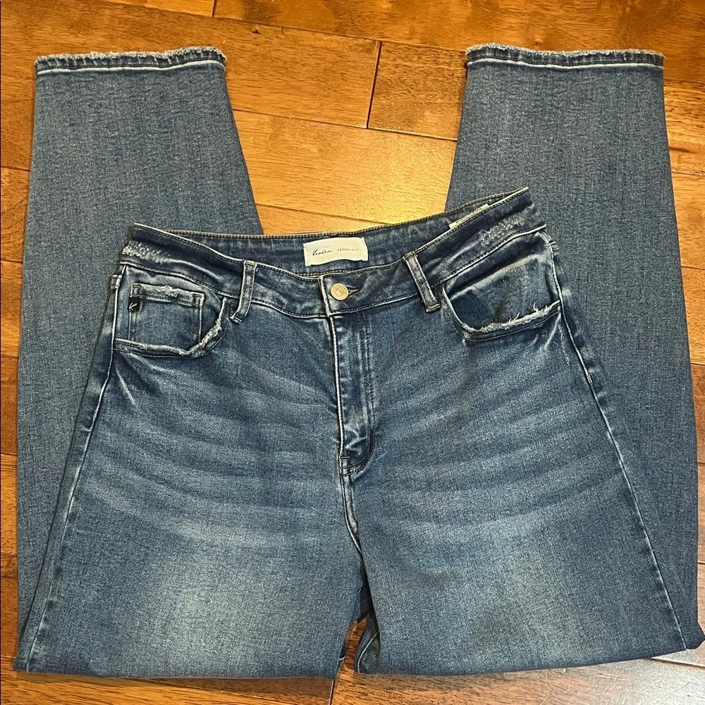 KanCan Women's Straight Leg Jeans in Dark Blue 11/29